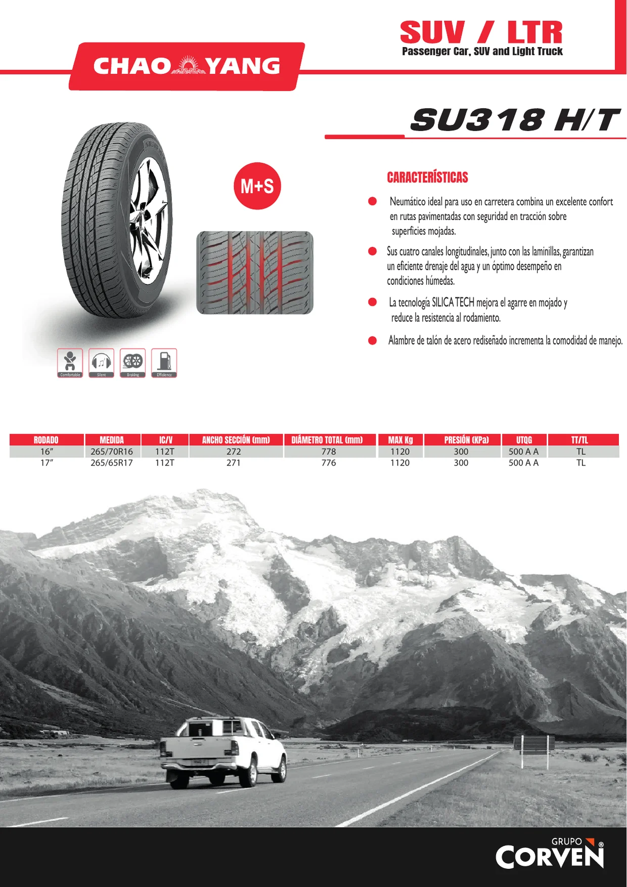 265/70R16 CHAOYANG SU318 112T - Imagen 3